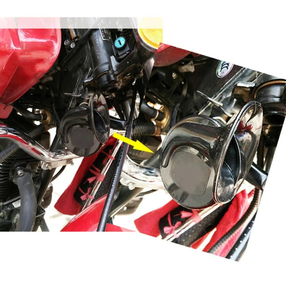 Universal Snail Horn 110dB Super Loud 12V/48V Waterproof Motorcycle Electric Moped Scooter Single Tone Horn Parts Accessories