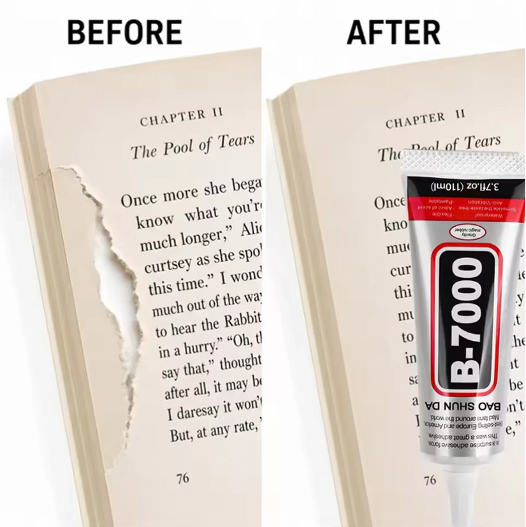 B-7000 Fabric Glue Permanent, Fabric Glue for Patch, Clear Fabrics Adhesive,Permanent Washable,for All Cotton, Denim, Polyester.