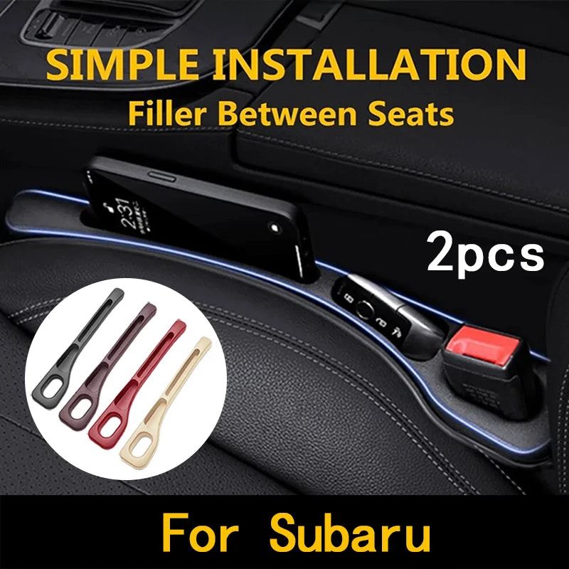 2Pcs For Subaru Impreza Legacy WRX STI BRZ Forester XV Outback Crosstrek Ascent Car Seat Gap Filler Between Seat Crevice