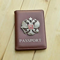 Metal Russian National Emblem Passport Cover Fashion Travel Wallet Passport Bag Travel Document Organizer Passports Clip