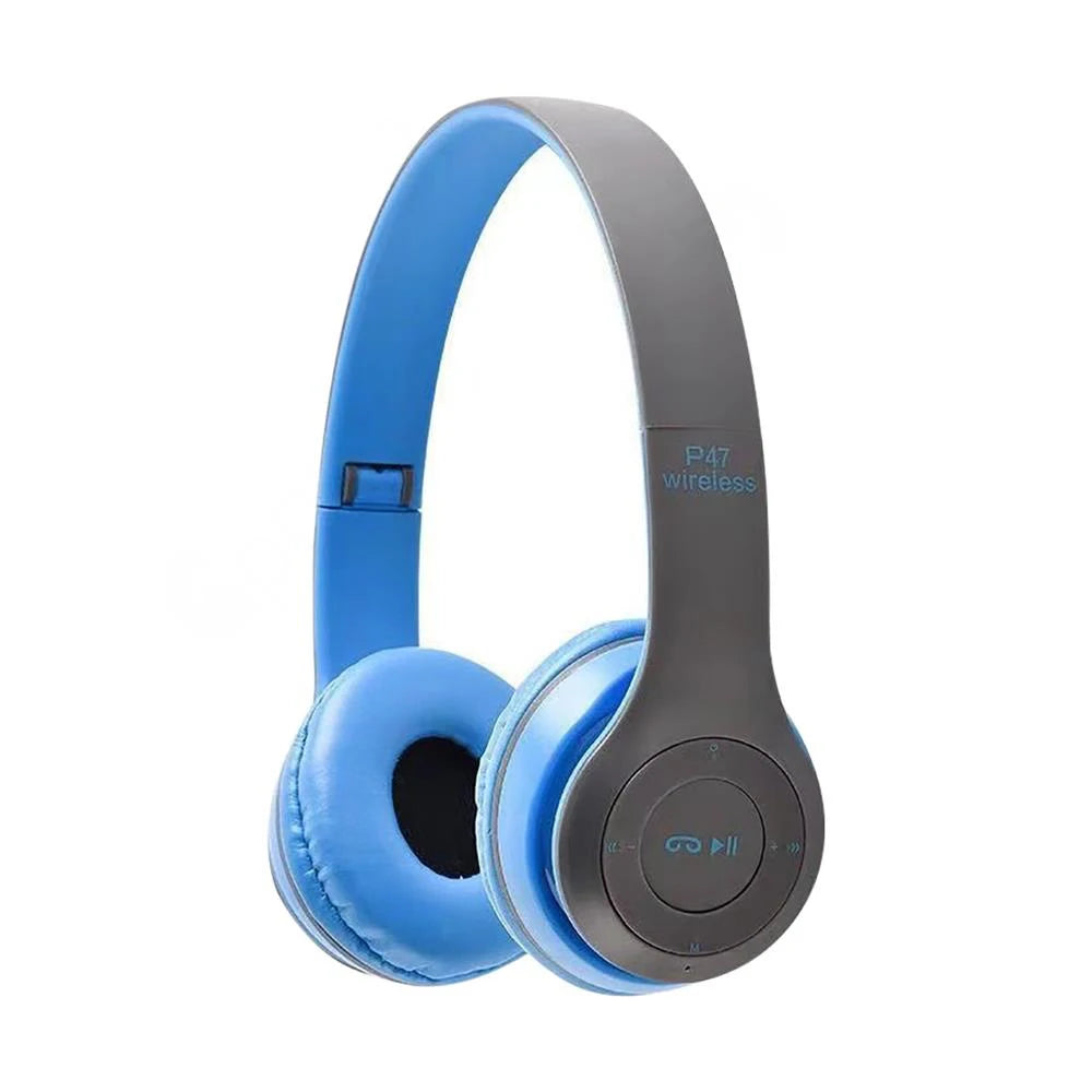 P47 Bluetooth 5.0 Wireless Sports Game Headset Foldable HIFI Stereo Bass Music Earphone With Microphone For iPhone Huawei Xiaomi