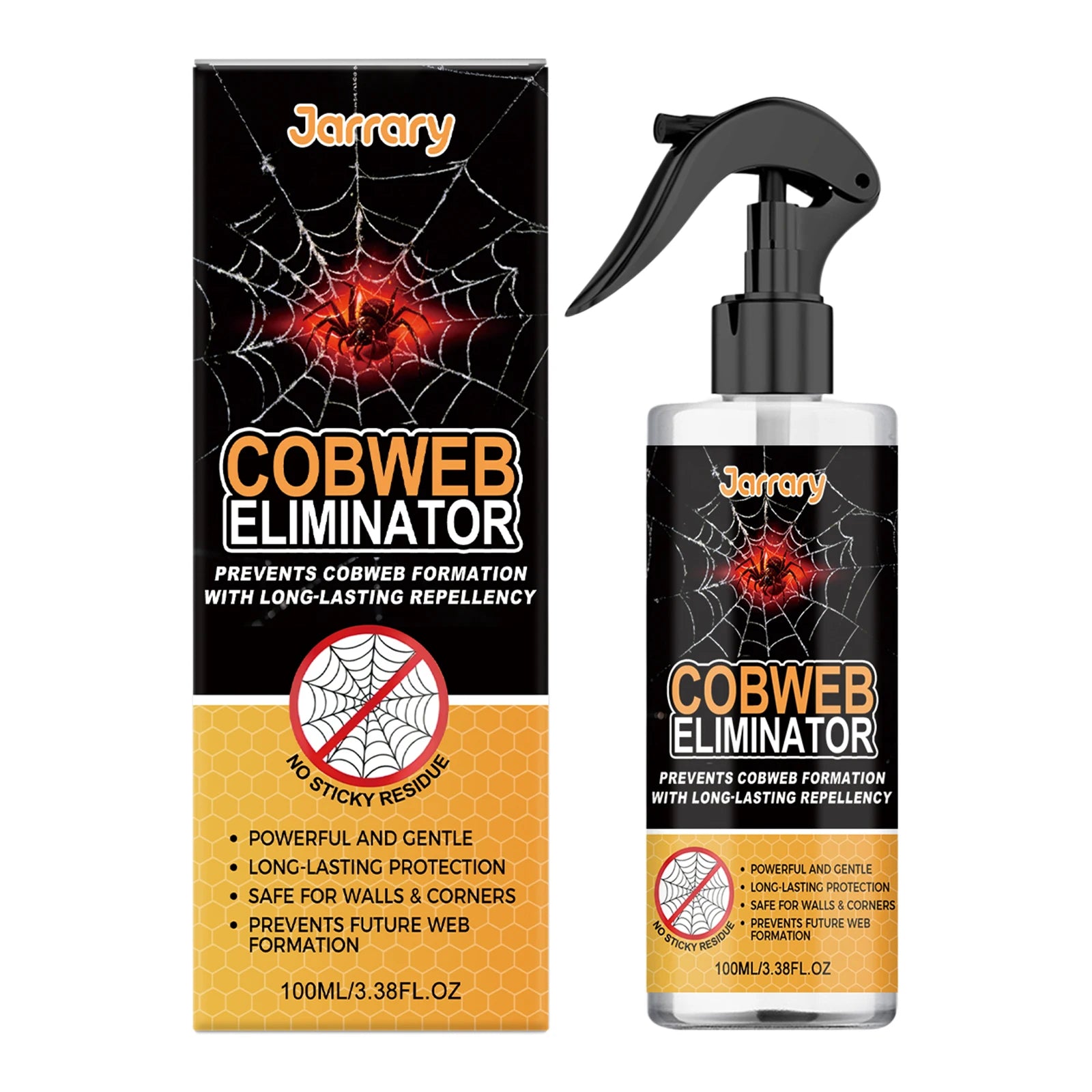100ML Spider Cobweb Eliminator Long Lasting Spray Prevent Spiderweb Formation Spider Killer Clean Tools for Indoor and Outdoor