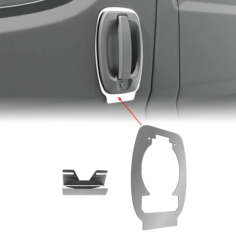Car Door Handle Pro Plate for Citroen Relay/Fiat Ducato/Peugeot Boxer 07-Onwards Door Handle Anti-Theft Pro Plate Door Handles