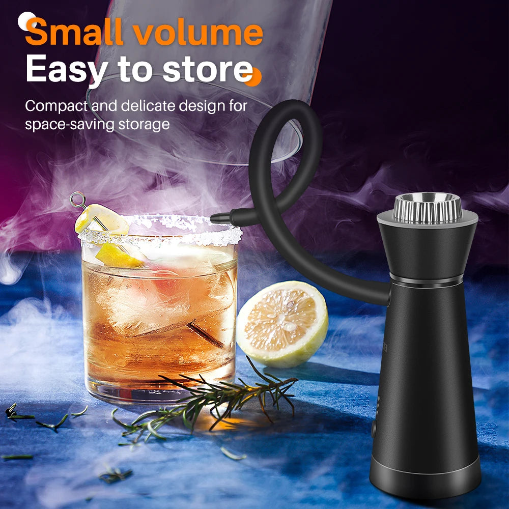 BORUiT Smoke Infuser Food Drink Cold Smoke Generator Bar Portable Molecular Cuisine Smoking Gun Meat Burn Cooking for BBQ Food