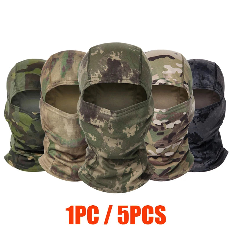 1pc/5pcs Stretchy Breathable Balaclava Cap Unisex Bicycle Motorcycle Helmet Inner Cap Outdoors Hiking Hunting Ski Mask Scarf