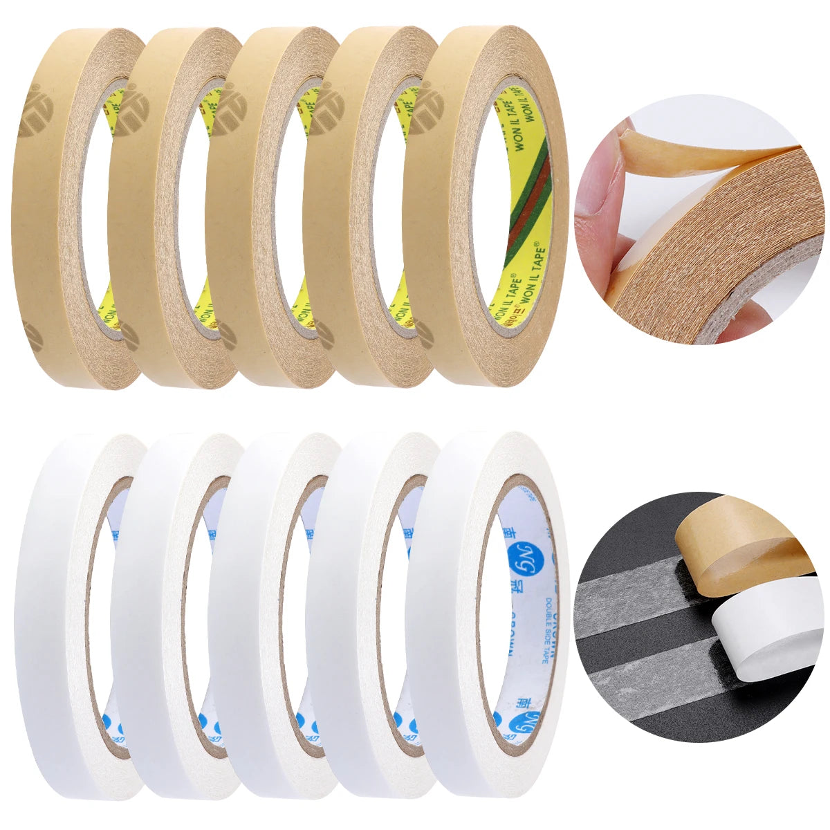 Double Sided Tape Super Strong Double Faced Powerful Hand Tearing Adhesive Tape For Mounting Fixing Pad Sticky Paper 18M
