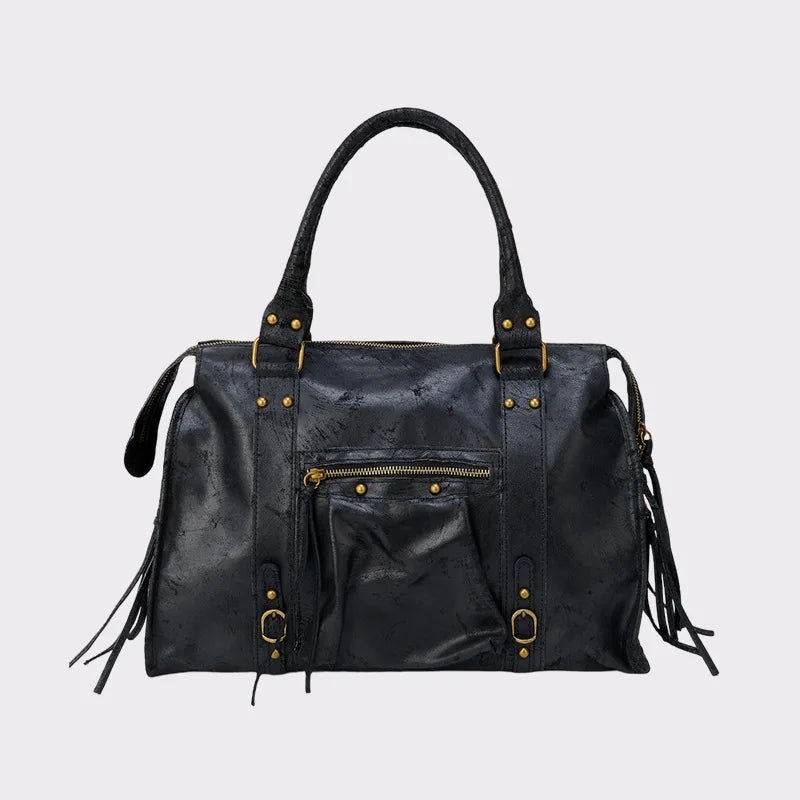 2026 New Vintage Motorcycle Tote Bag Large Capacity Women Handbag Y2K Streetwear Shoulder Bag for Ladies