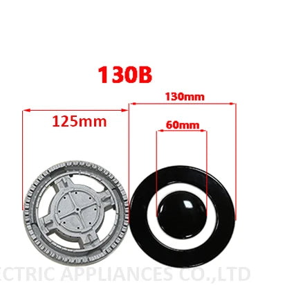 heavy 3mm thick stove parts 130mm big burner with high temperature resist aluminum base seat