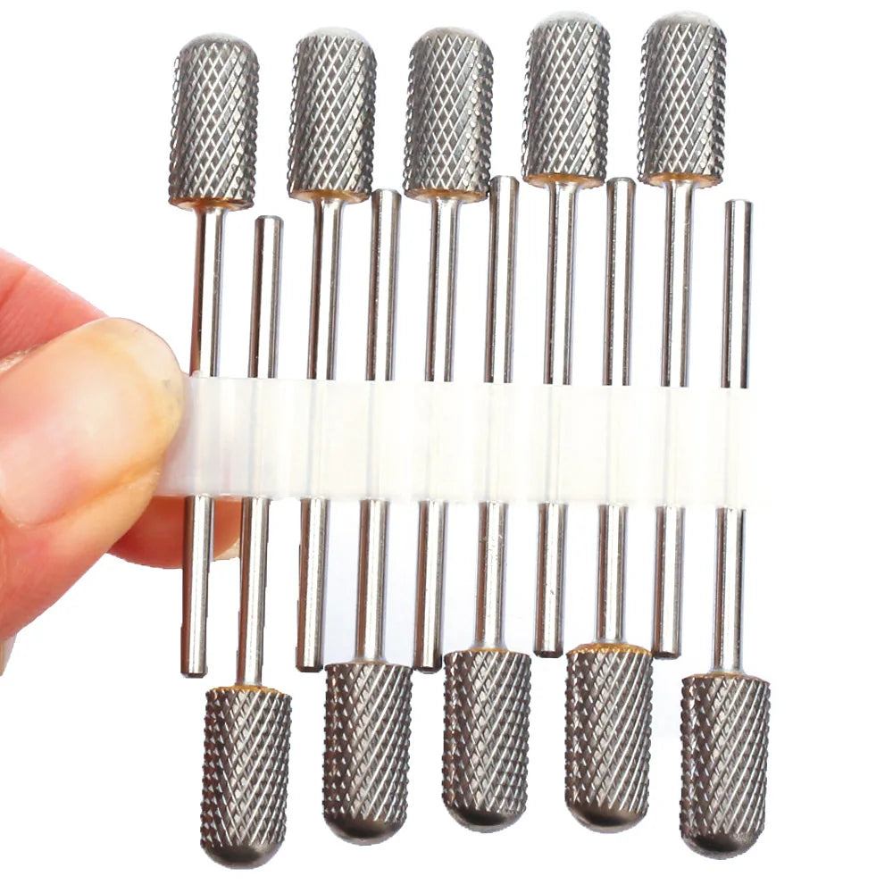 10pc Carbide Manicure Drills Nail Drill Bits Set Milling Cutters Kits Gel Polish Remover Files Electric Burr Tools Accesstries