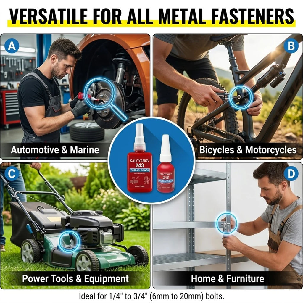 243 Threadlocker Glue Medium Strength Anaerobic Sealant Anti-Loosening Screw Adhesive for Automotive Bolts Nuts Repair 50ml