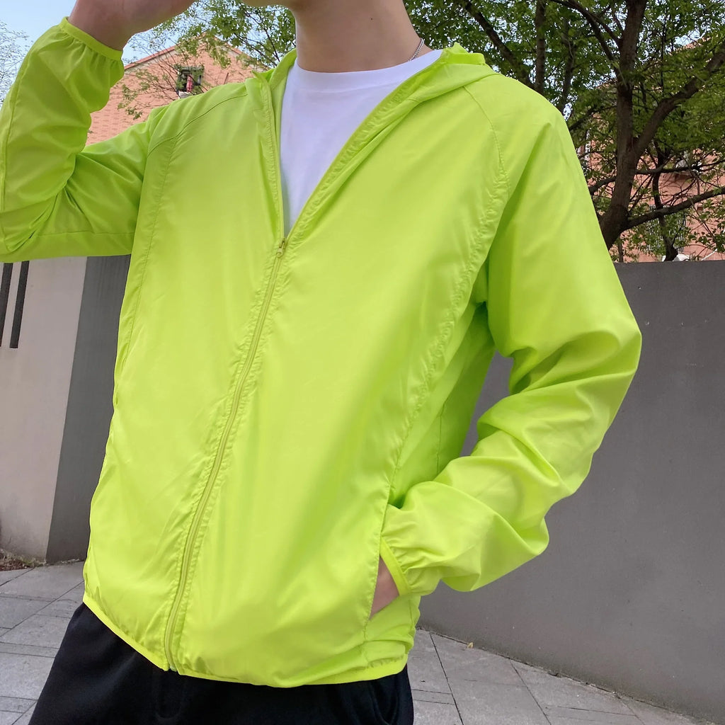 Casual Anti-scratch Windbreaker for Men Hiking Jacket Ultra Thin Sun Protective Coat Versatile Fishing Coats Fashion Clothes