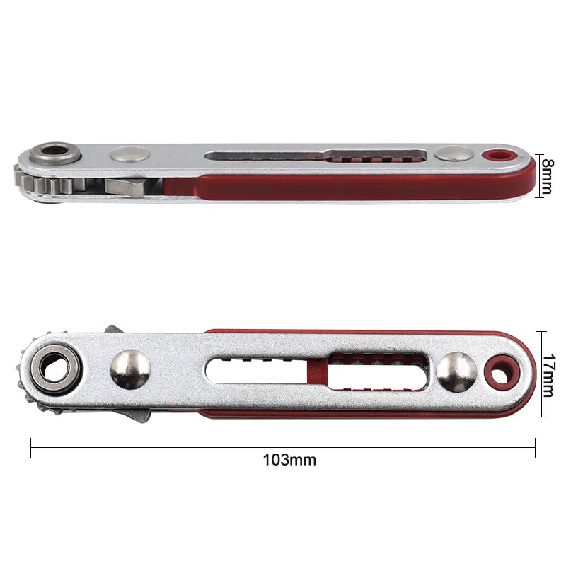 Mini Ratchet Wrench Hexagon Torx Bidirectional Control Screwdriver Drill Bit 1/4 Square Drive Sockets Screwdriver Drill Bits
