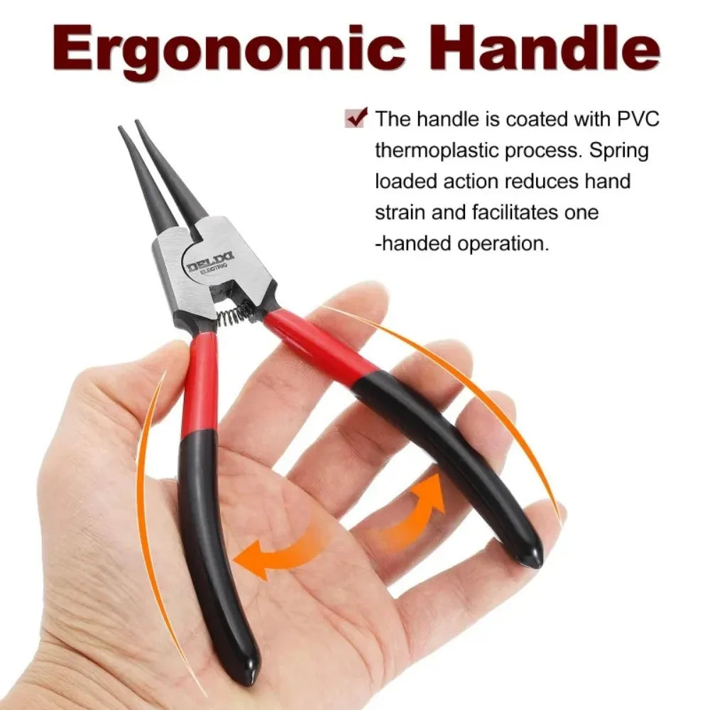 1pcs 5-In Dual Use Industrial Grade Snap Ring Pliers for Both Internal and External Use Small Spring Retaining Ring Pliers 2025
