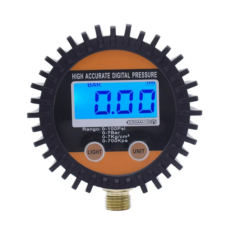 Stable High Precision Full View Digital Pressure Gauge 0-100PSI Electronic Pressure Gauge Pressure Gauge G1/4