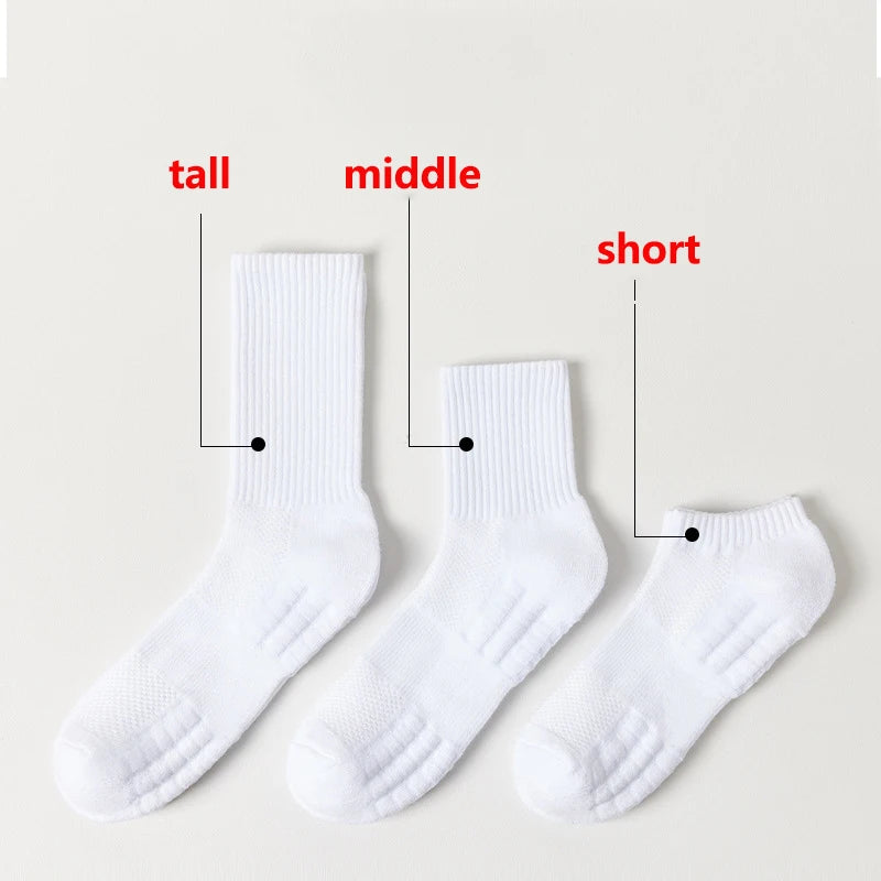 3 Pairs Solid Color Round Neck Socks Spring Summer Sweat Absorbing Breathable Soft Comfortable Couple Sports Socks