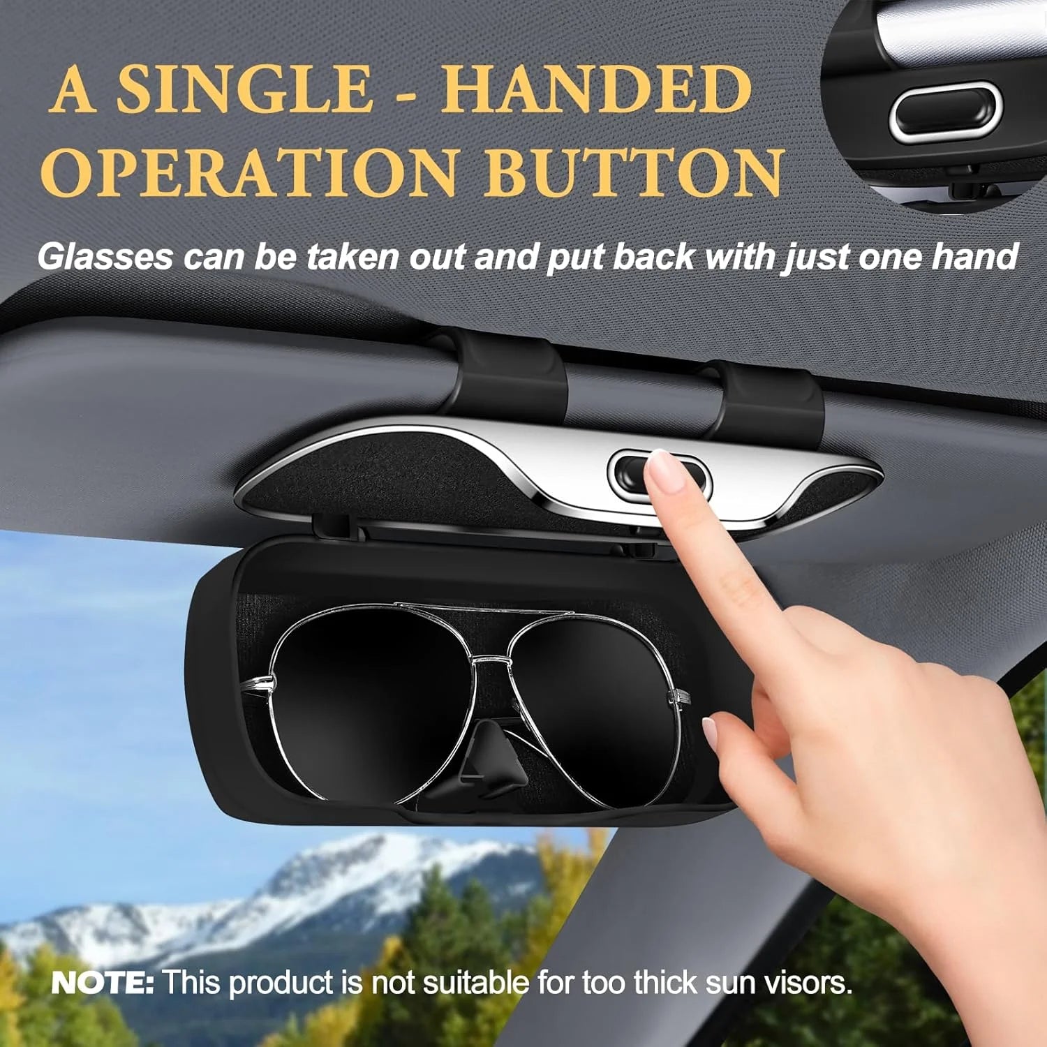 Car Glasses Box Portable Car Sunglasses Holder In The Car Driving Glasses Holder Eyeglass Case Sun Visor Car Lenses Holder