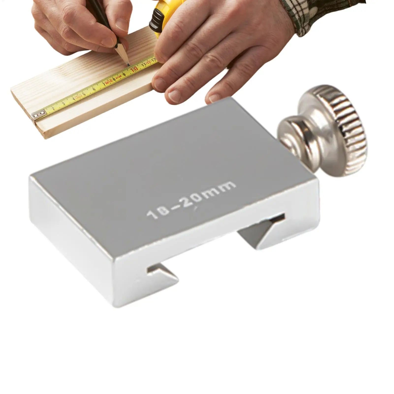 Ruler Positioning Block High Precision Aluminum Alloy Stopper Positioning Scriber Block for Carpentry Steel Ruler Measuring Home