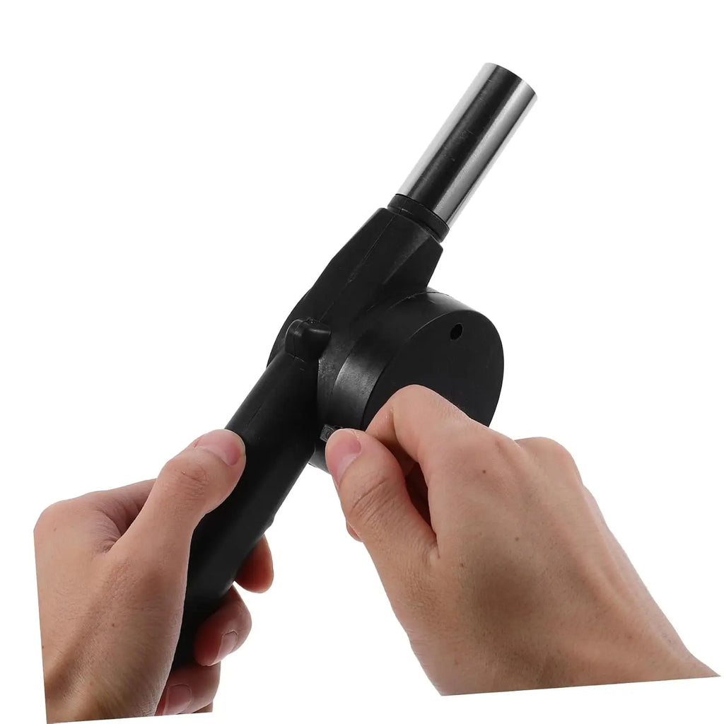 Hand Crank Blower High Wind Power Outdoor BBQ Charcoal Starter Portable Manual Fan Camping Fire Ignition Tool for Outdoor Picnic