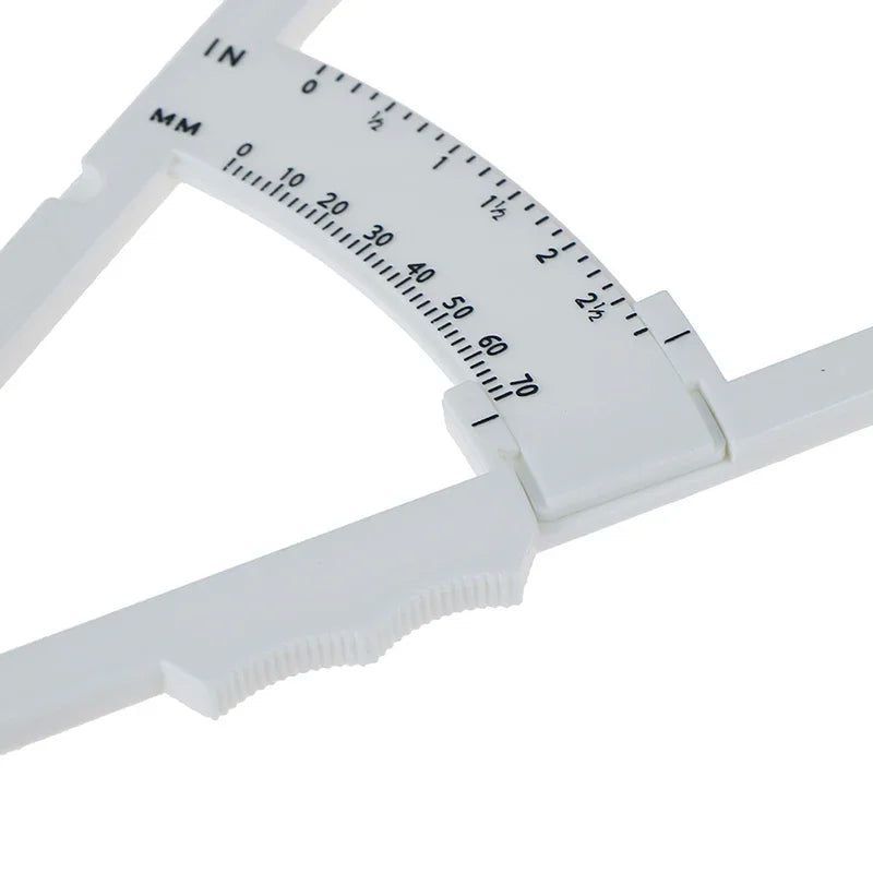 2pcs/set PVC Body Fat Caliper Measure Tape Tester Fitness for Lose Weight for Body Building Portable Fitness Equipmnet White