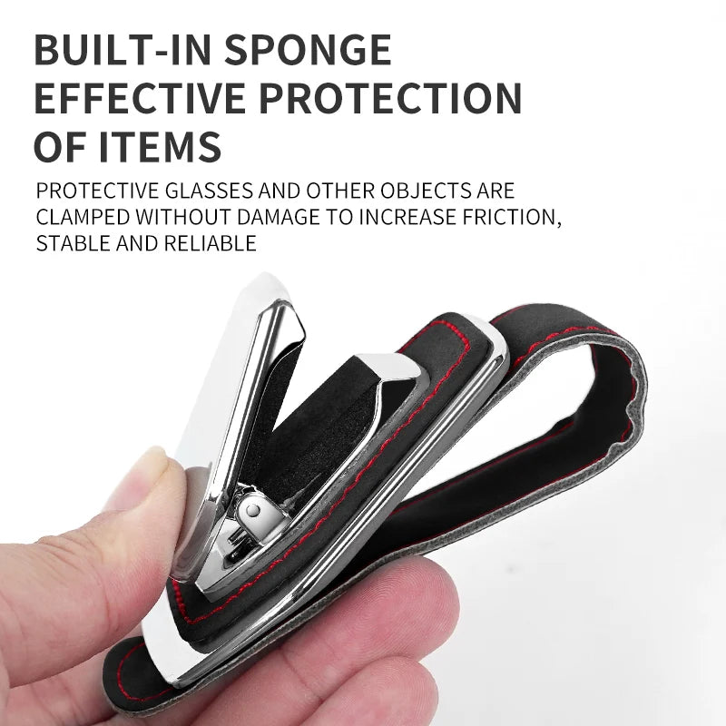 Suede Sun Visor Glasses Clip Car Interior Storage Organizer For BMW E46 E39 E90 E60 E36 F30 F10 E34 E30 F20 E92 M3 M4 M5 X5 X6