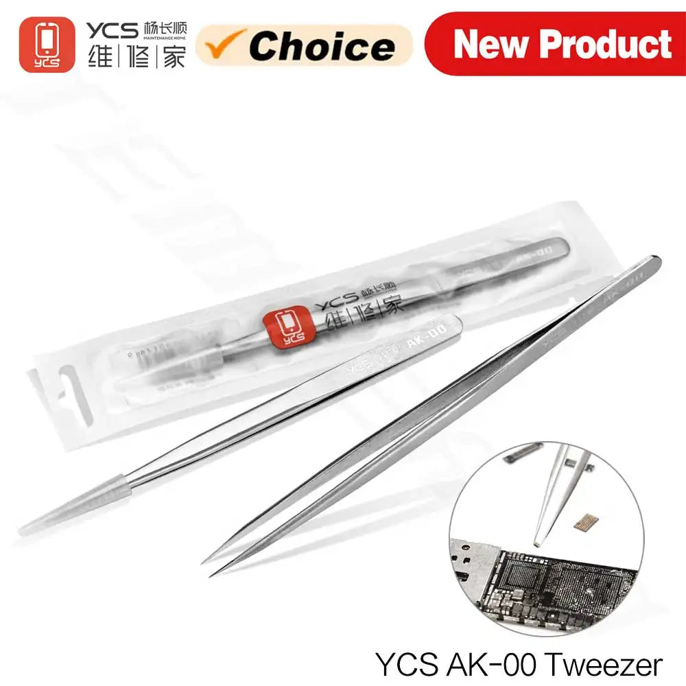 YCS Precision Tweezers Stainless Steel Tweezers Mechanic Industry Tool for Mobile Phones Electronics Repair Soldering Hand Tools