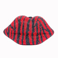Zebra Lips Diamond Dinner Bag Banquet Rhinestones Women's Lip Clutch Bag Crystal-Embellished Party Clutch Nouveautés Sacs À Main