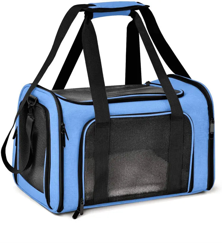 ZHAYA Foldable Pet Carrier Backpack Breathable Large Capacity Car Travel Cat Dog Small Portable Anti Shedding Pet Supplies
