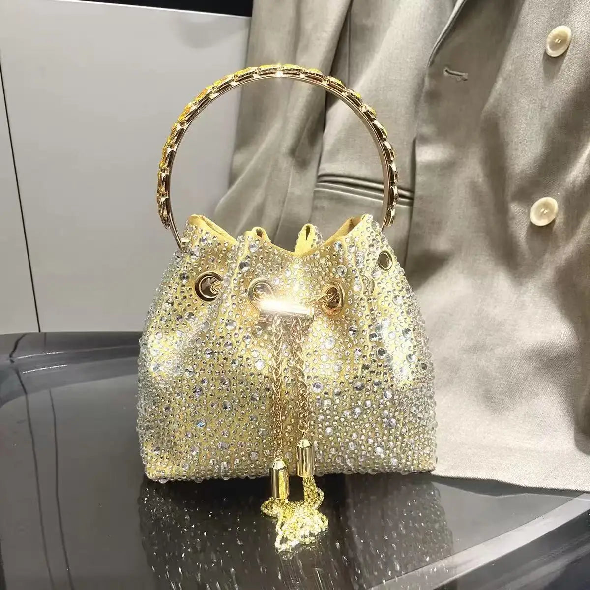 Luxury Designer Women Handbag Glitter Shiny Diamond Clutch Purse Wedding Party Banquet Bag Crystal Rhinestones Evening Bag