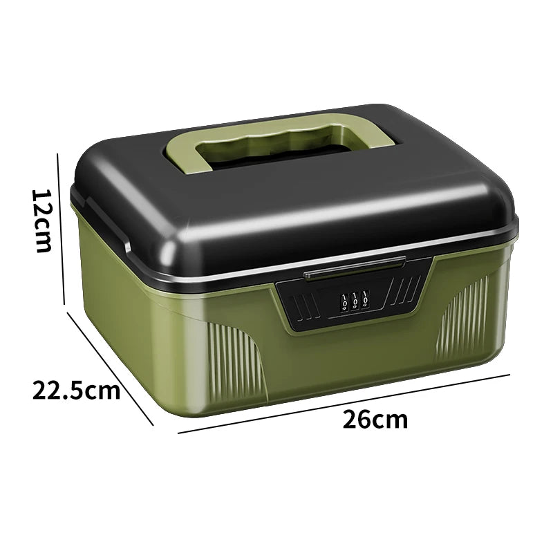 Portable Tool Box with Password lock Multi-layer Tool Storage Box Large-Capacity Car Tools Organizer Auto Parts Organizer