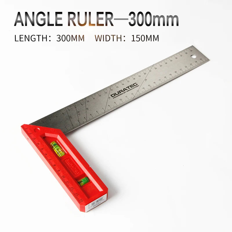 90 Degree Turn Triangle and Right Angle Corner Ruler 200mm 300mm 400mm Plastic Handle for Woodworking Measuring Tools