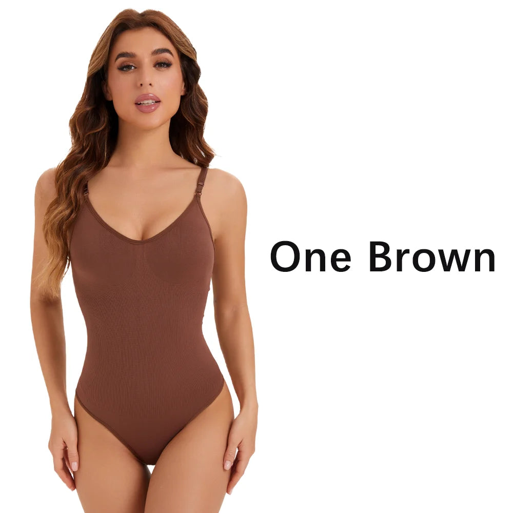 1 Piece Women's Seamless Thong Shapewear Bodysuit Comfort Full Body Underwear One-Piece Cut Sexy Slimming Body Shaper Hot Sale