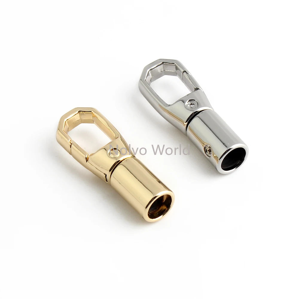 10/30/100PCS Metal Bag Straps Clasps Tassel Fringe Cap Buckle For Lether Rope Cord Lock Connector Hanger Shoulder Accessories