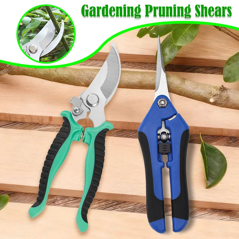 2PCS Gardening Scissors Set Ergonomic non-slip handles Safety lock pruning shears Beginner gardening set Can cut roses and more