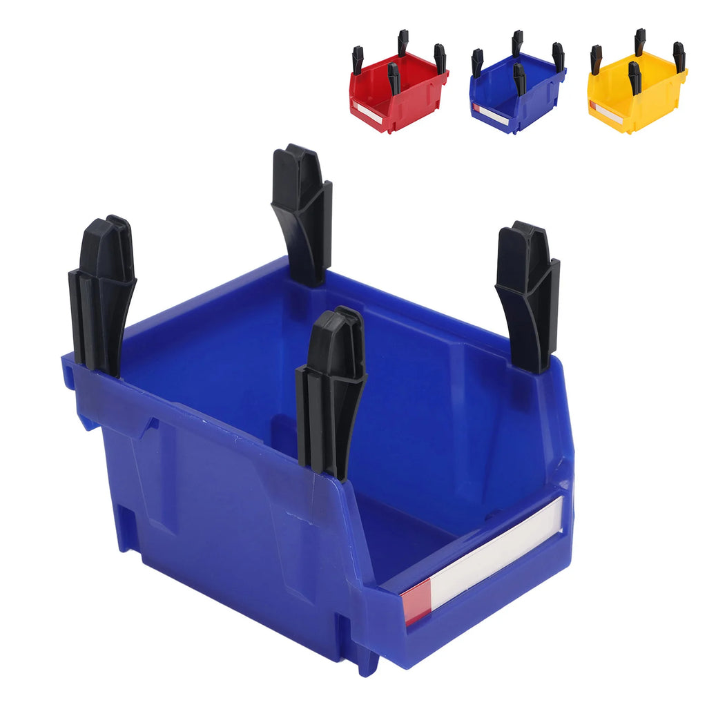 Stackable Shop Tool Bin Inclined Mouth Thickened Waterproof Wear Resistant PP Plastic Parts Storage Rack with Stands for Screws
