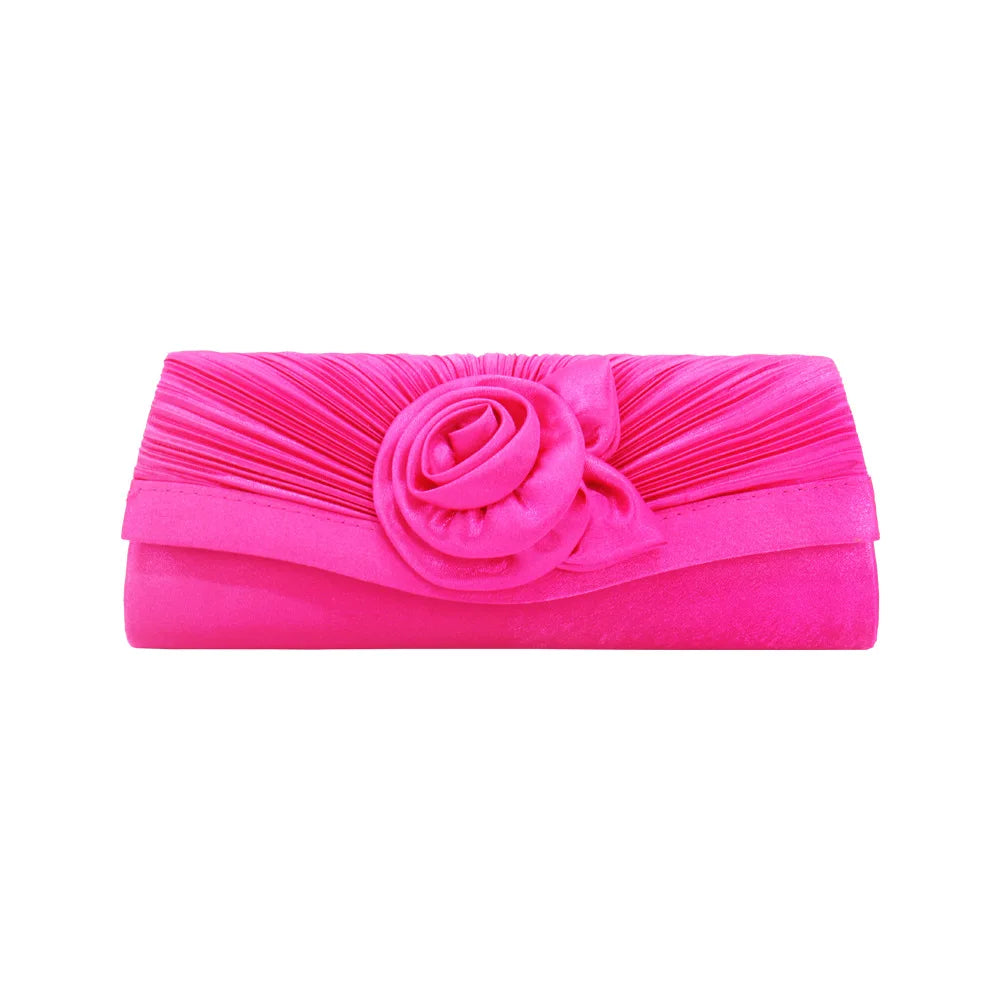 Women's Evening Bag Silk Dinner Bags Banquet Package Flower Clutch Envelope Bag Dress Party Shoulder Bag Chain Handbags Luxury