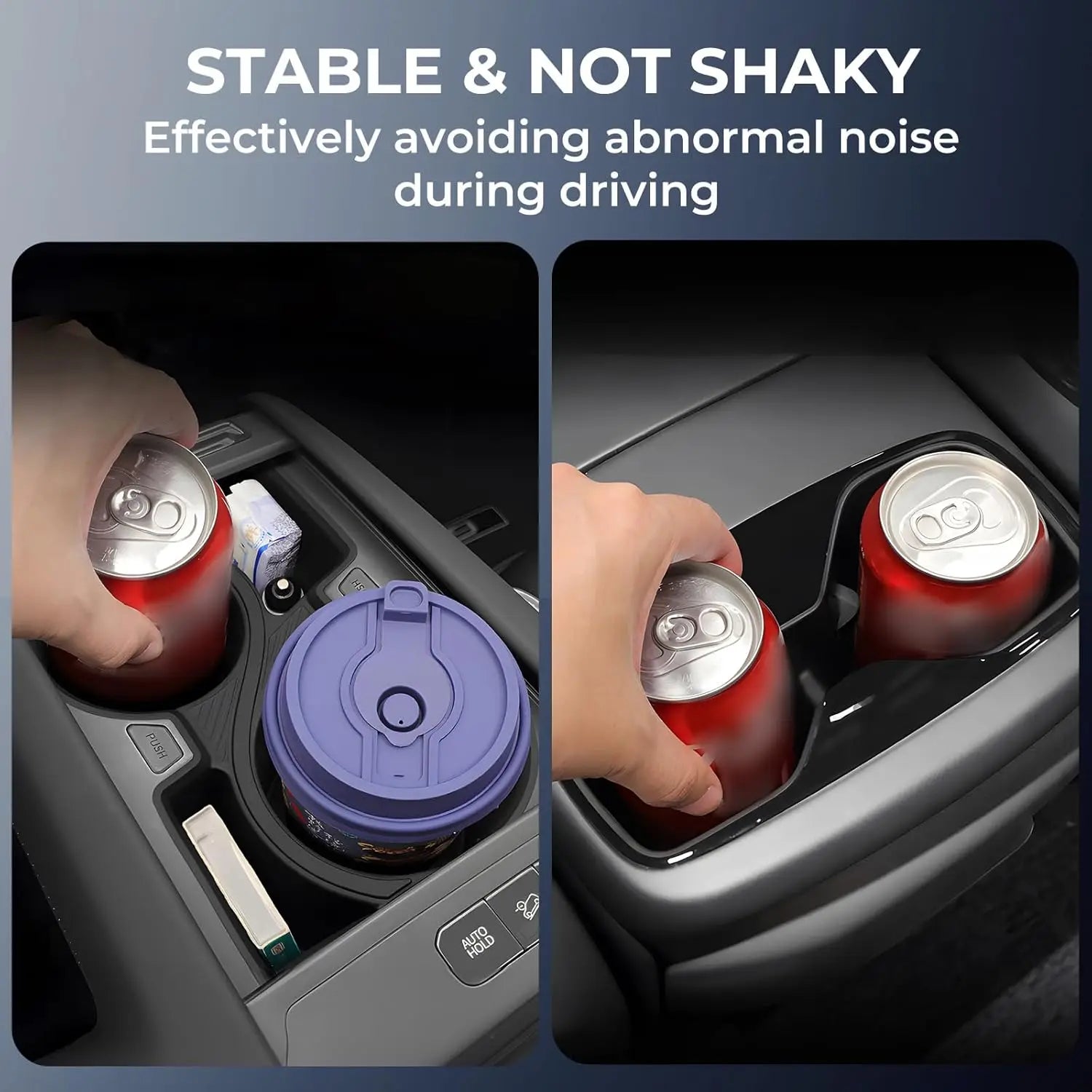 Cup Holder Inserts for KIA EV9 2024-2026 Land/GT-Line/GT TPE Center Console Front Rear Cup Holder Liner Protector  Accessories