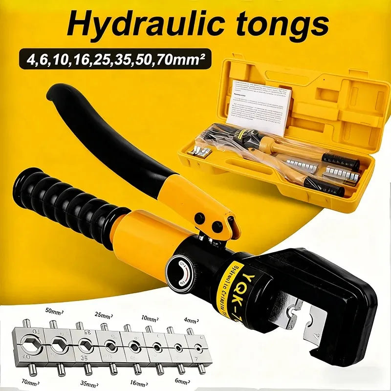 Hydraulic Crimping Tool YQK-70 Cable Lug Crimper Plier 4-70mm²  Compression Tool Pressure 8T Pressure Home Hydraulic Tools