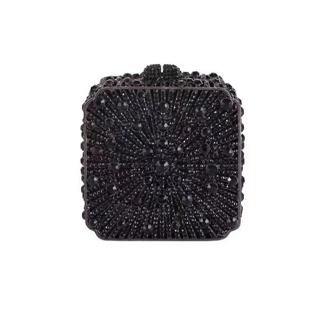 Crystal Rhinestones Diamond Evening Bag Glitter Mini Box Luxury Designer Fashion Clutch Purse For Wedding Party Women Handbag