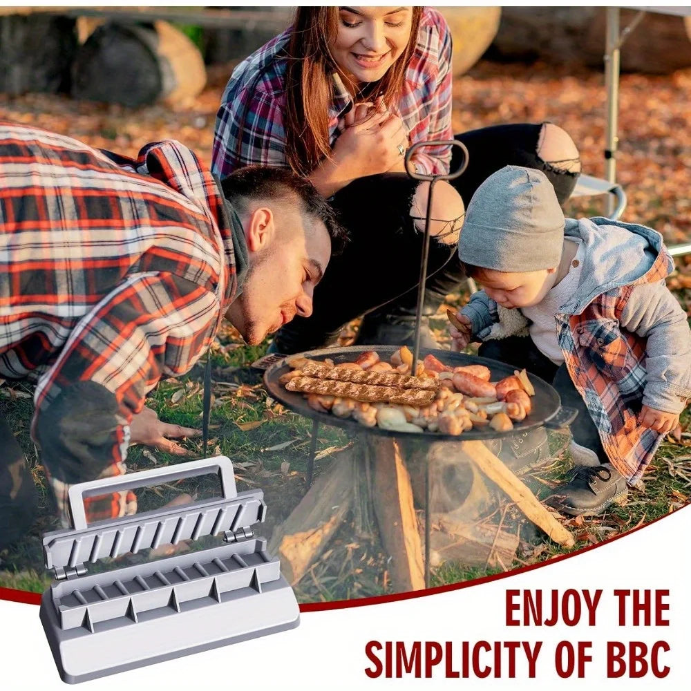 Large Kebab Maker Press: Portable Kabob Skewers Machine & Mold, Quick Tool for Turkish Barbecue, Easy to Use & Clean