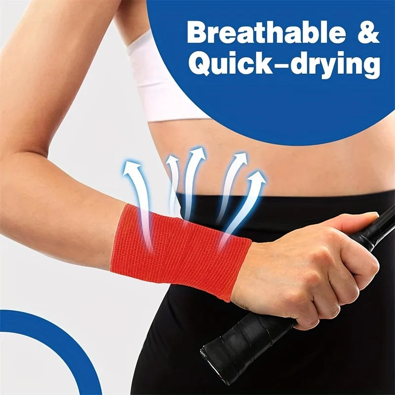 24Rolls Medical Adhesive Bandage Elastic Breathable Sports Self Adhesive Tape Camouflage Wrap Finger Tape Wrist Ankle First Aid