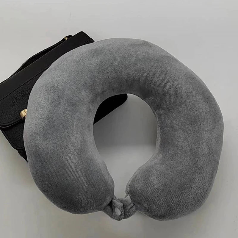 U-Shaped Neck Pillow for Cervical Support Portable Travel Pillow for Sleeping and Car Rides Massage Pillow for Naps PP Cotton U-