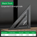 7/12Inch Triangle Ruler High-Precision 90 Degree Woodworking Angle Ruler Metric and Imperial Aluminium Alloy Woodworking Tools