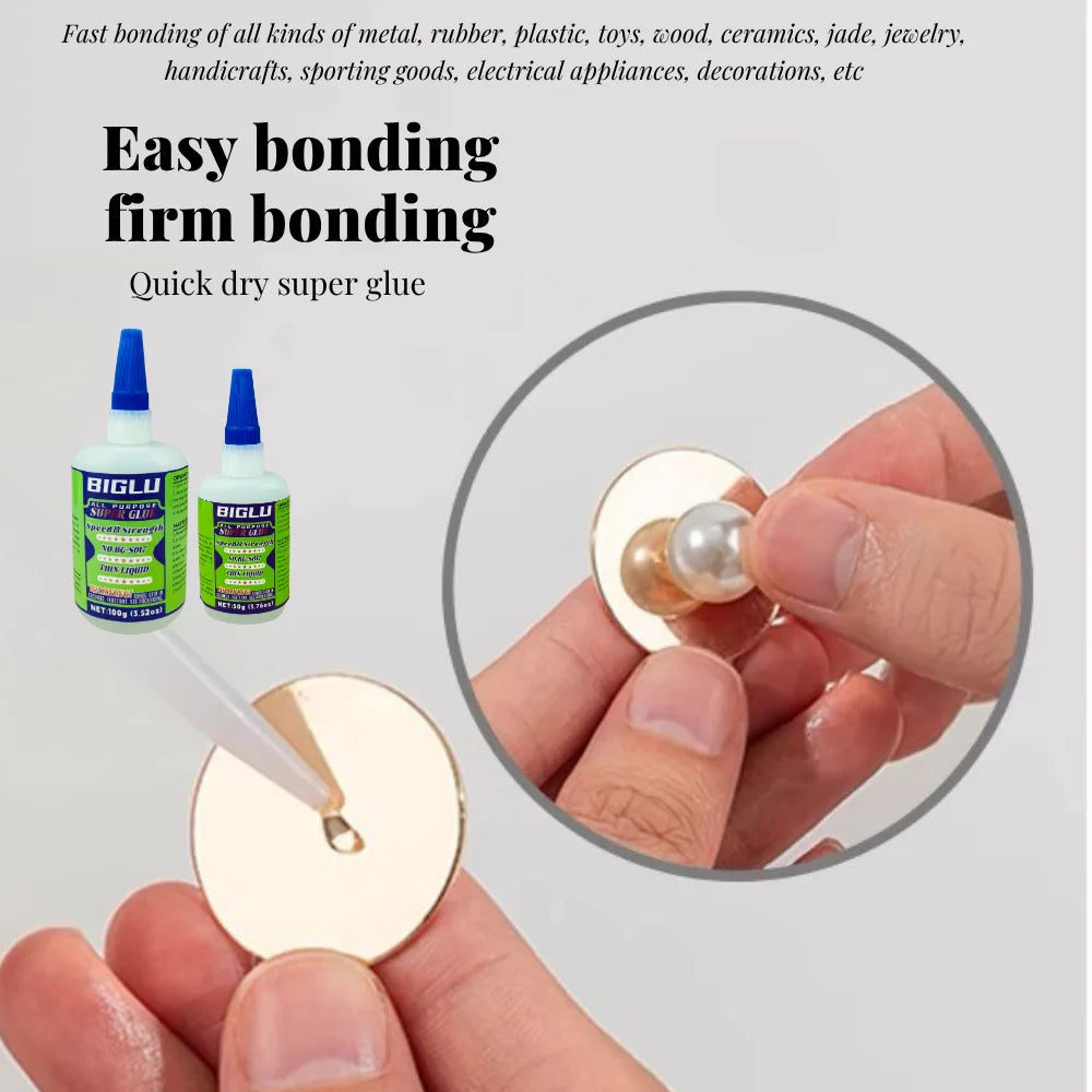Premium Cyanoacrylate Super Glue Thin Liquid Adhesive for Stone CA Finish Woodworking Projects Hobby Models Inlay Work