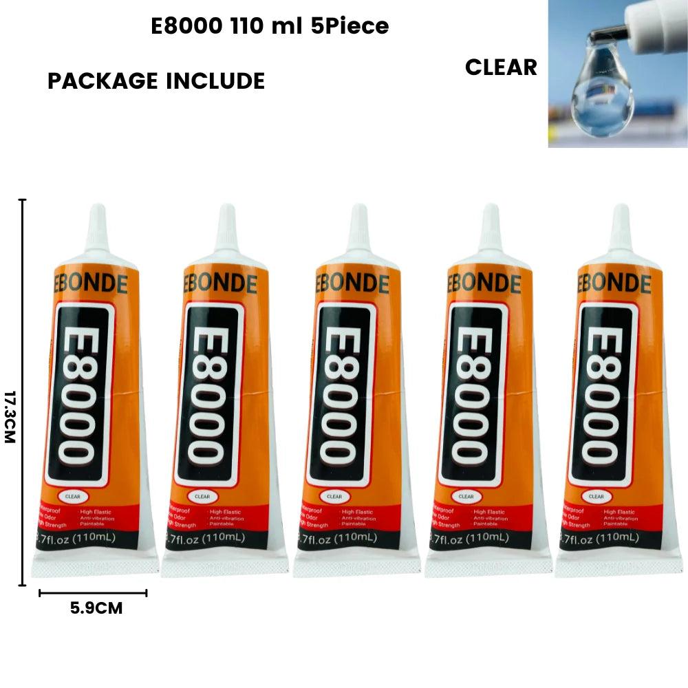 15/50/110mL E8000 Multi-Purpose Liquid Glue Super Strong Adhesive for Jewelry Crafts Rhinestones DIY E-8000 Phone Screen Glass