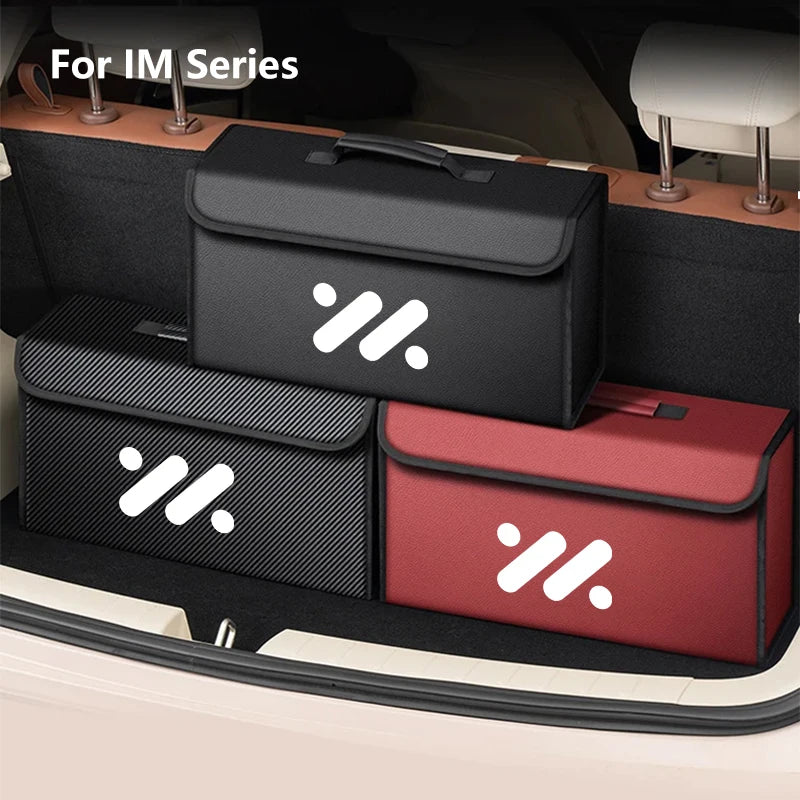 Car Trunk Storage Box Organizer Stowing Tidying Container Bag For IM LS7 L7 L6 LS6 IM6 IM5 LS9 2025 Leather Storage Accessories