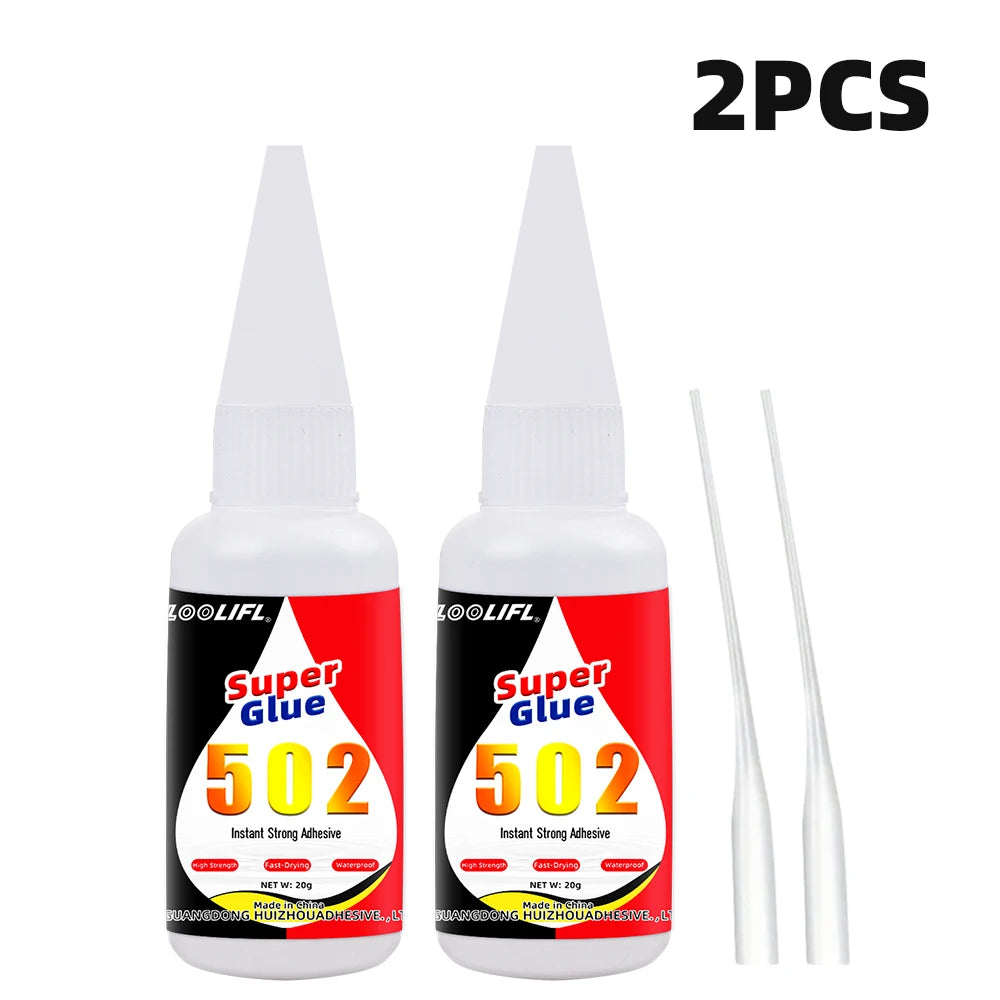 LOOLIFL cyanoacrylate 502 Super Glue 20g Instant Strong Adhesive Fast Drying Waterproof Glue for Metal Plastic Wood DIY Repair