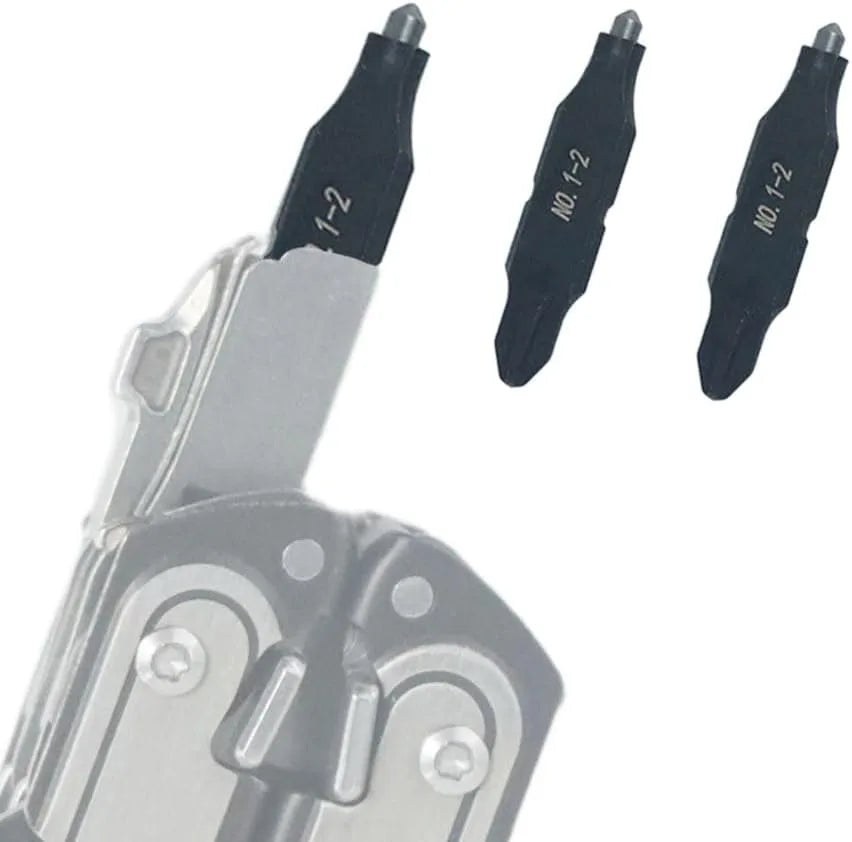 Glass Breaker Bit Set,Tungsten Carbide Window Breaking Tip + #1 & #2 Phillips，3 Pack