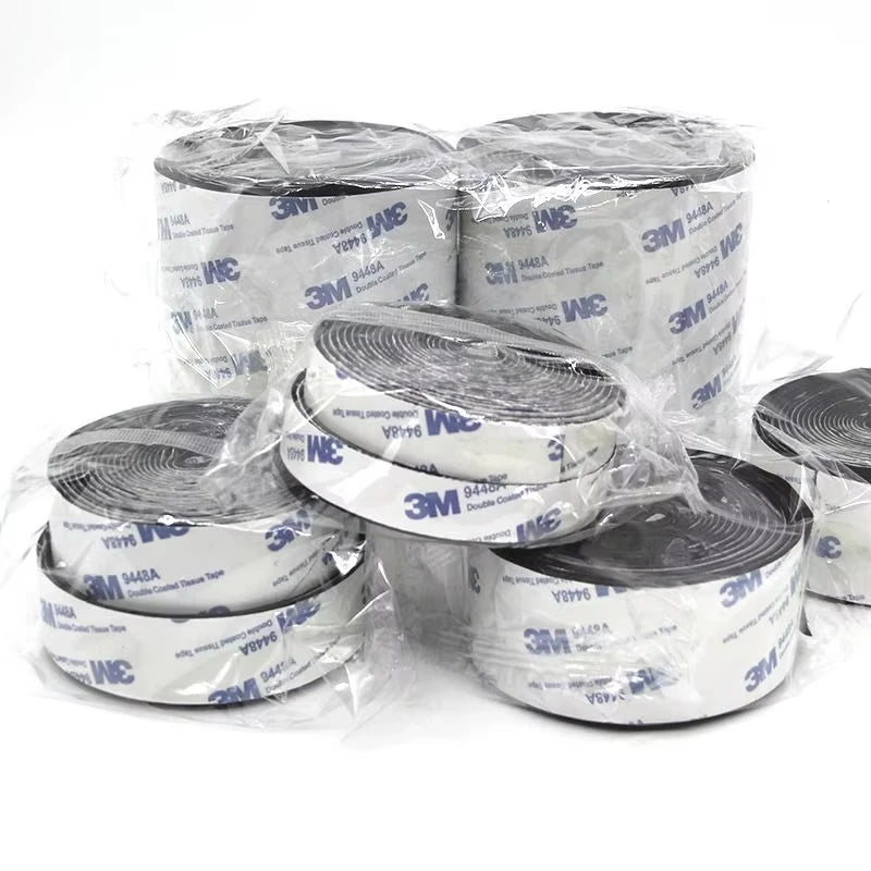 3M 9448A Black Double-Sided Self Adhesive 3m 16-100mm Strong Non-Trace High Temperature Resistant Hook and Loop Fastener Tape
