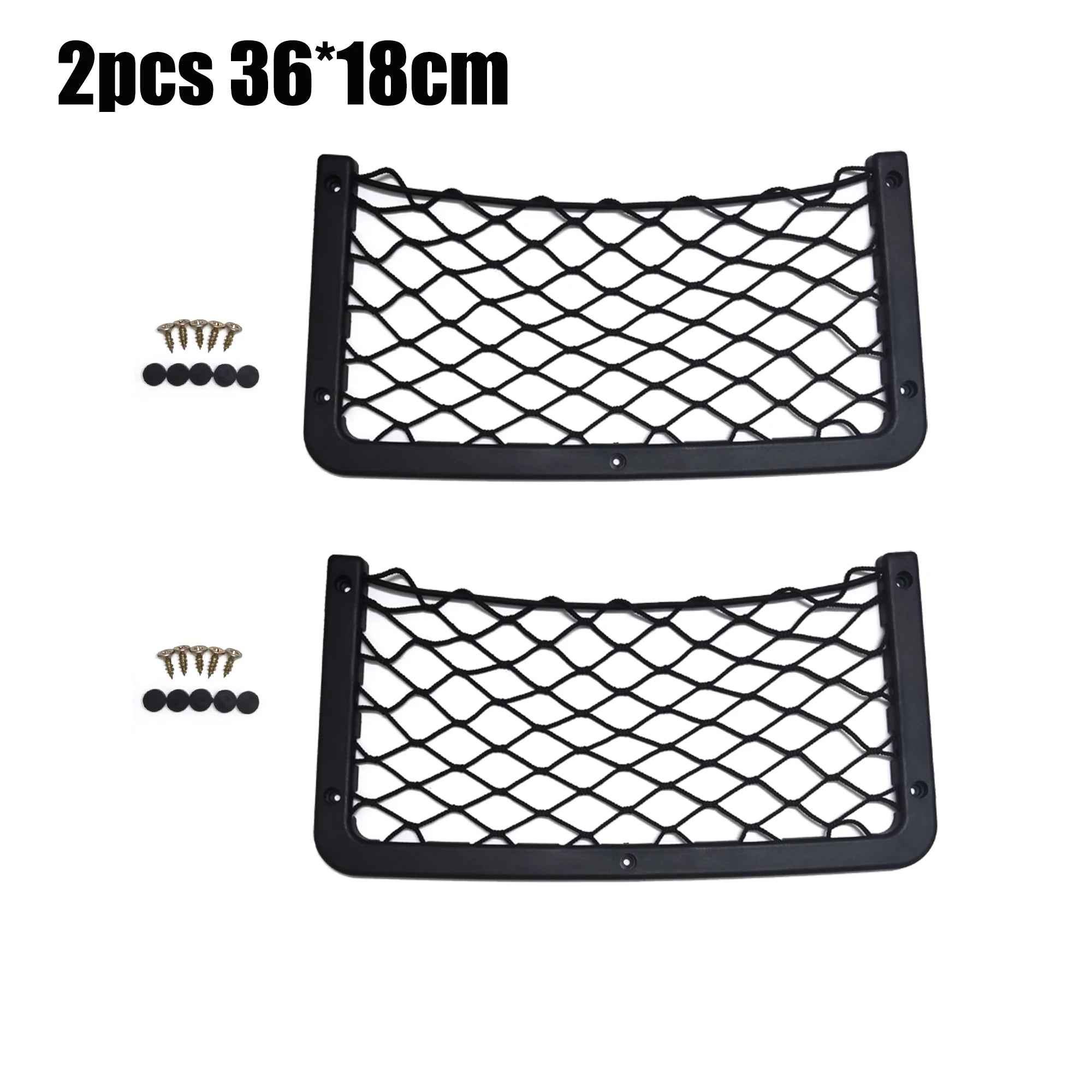Black Multi Size Car Organizer Net Pocket Car Net Bag Phone Holder Rack Storage Mesh For Car Caravan Motorhome 42x21cm 36x18cm