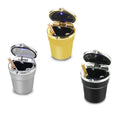 Car Ashtray with LED Light High Flame Retardant Smell-Proof Cigarette Ash Cup Holder Luxury Auto Interior Decorative Accessory